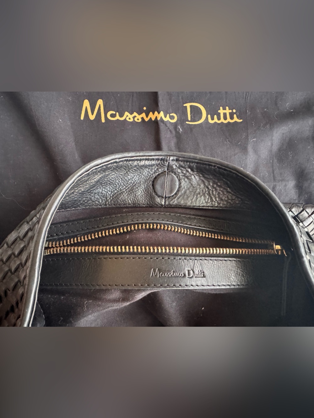Massimo Dutti braided π― leather with Tassel and Studs Timeless luxury Chic Boho - Picture 12 of 13